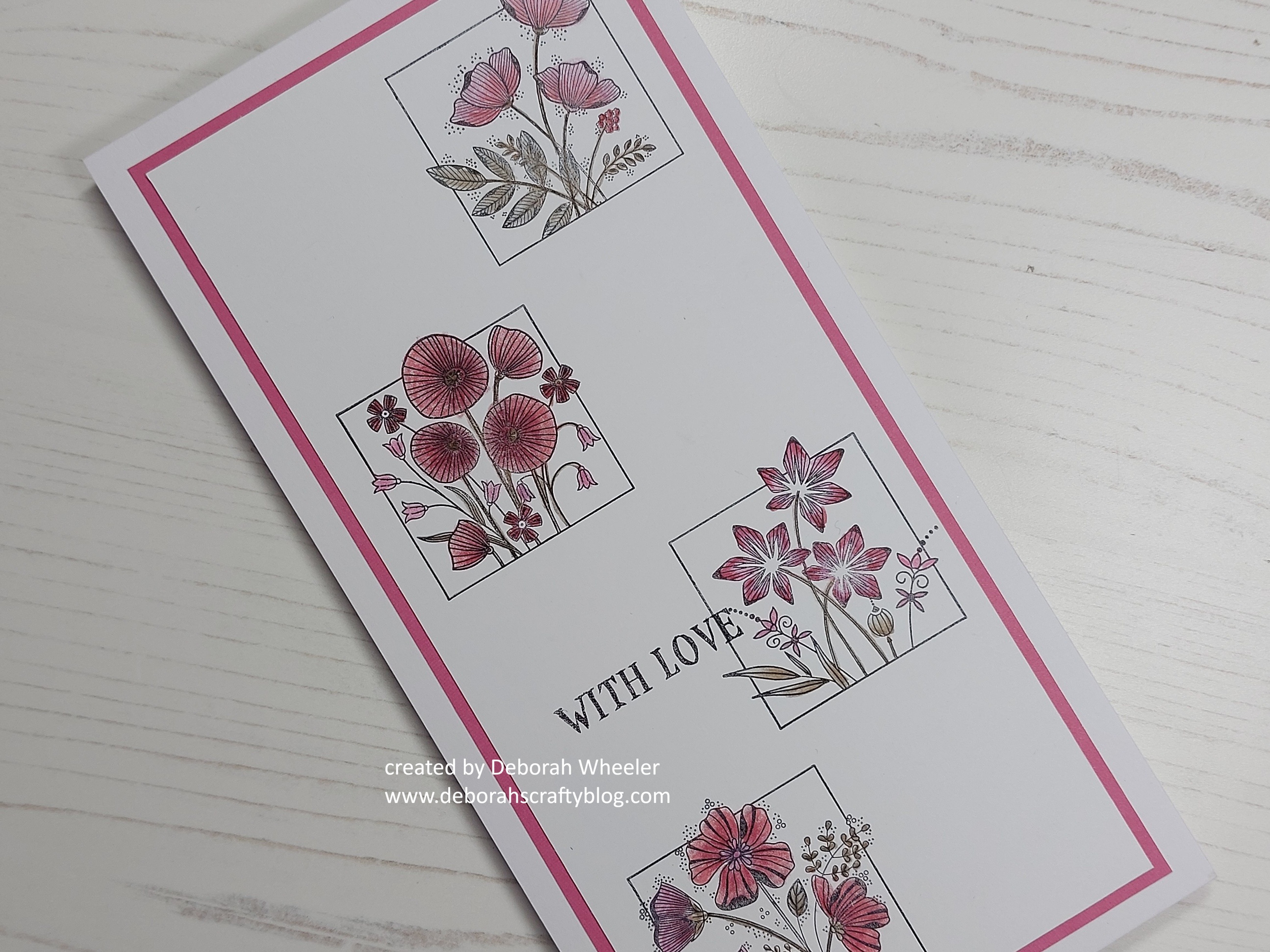 Sampler Stamp Pink Floral Sampler stamps – Deborah's Crafty Blog